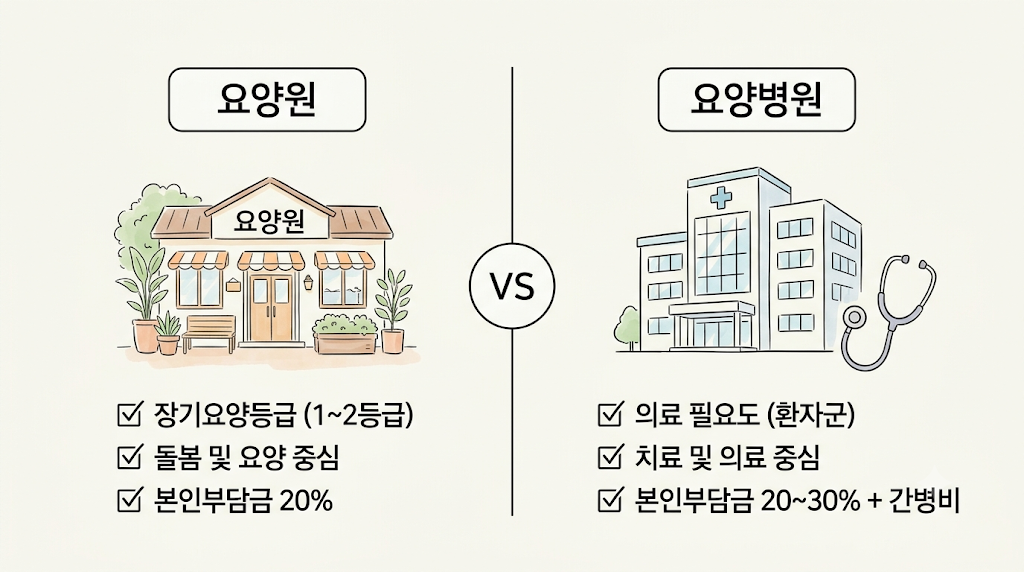 요양원 vs 요양병원 등급기준 및 등급별 비용 비교 1 image 2