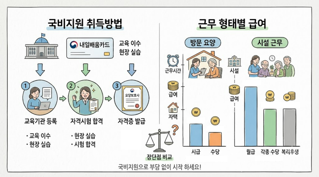 요양보호사 자격증 국비지원 취득방법 및 근무 형태별 급여 비교 1 image 9