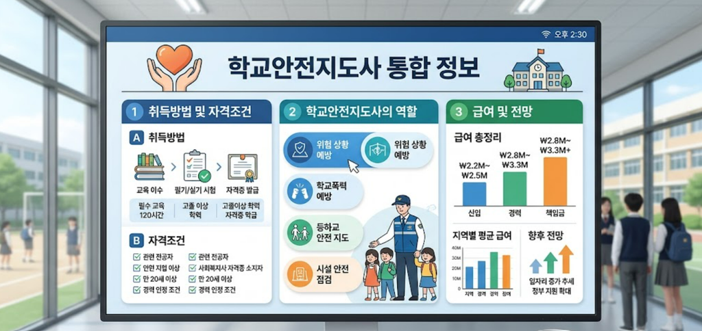 학교안전지도사 자격증 취득방법과 자격조건, 급여 총정리 1 main