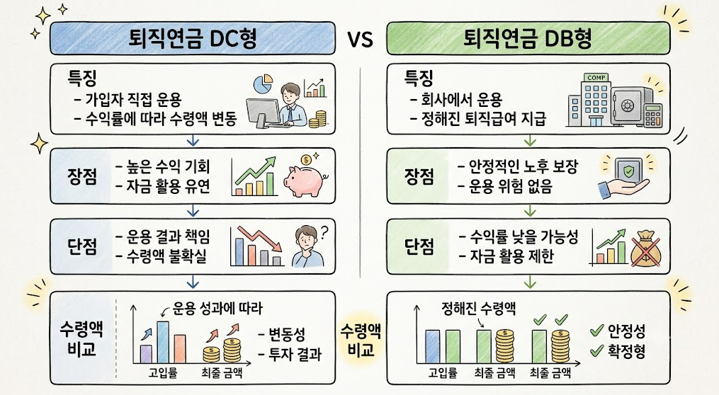 퇴직연금 DC형 vs DB형 차이, 장단점·수령액 비교 1 main_1