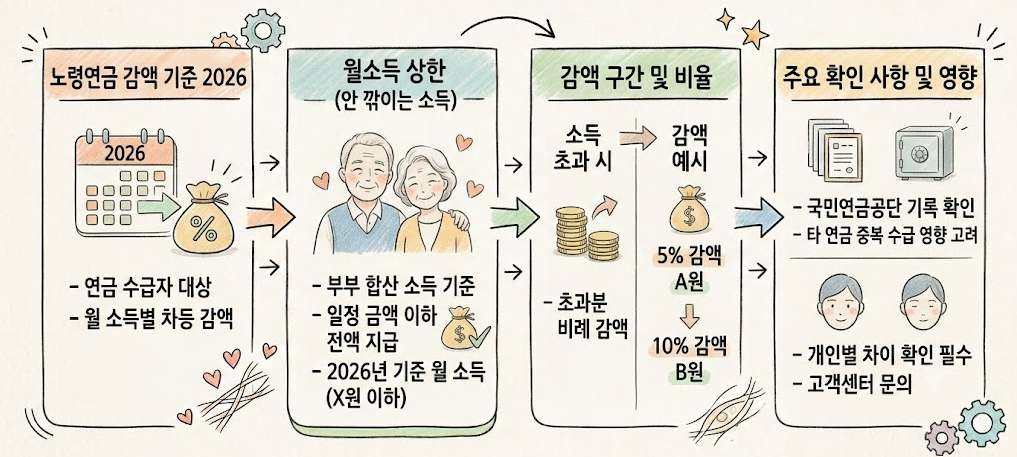 노령연금 감액 기준 2026, 월소득 얼마까지 안 깎일까? 1 main1